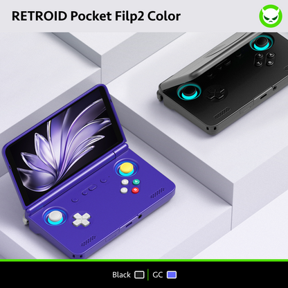 Retroid Pocket Flip 2 Handheld【Pre-configured】Retro Game Console SD865 (34 Emulators / 25K+ Games Pre-installed)