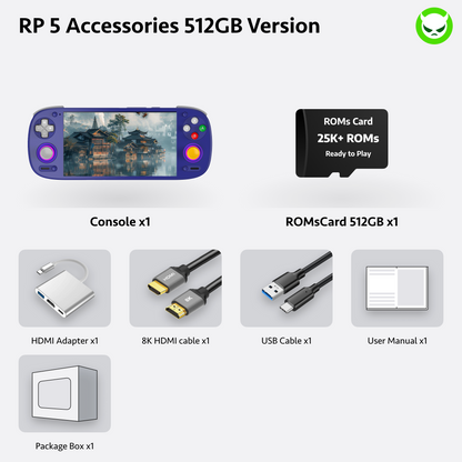 Retroid Pockect 5 Handheld【Pre-configured】Retro Game Console SD865 (34 Emulators / 25K+ Games Pre-installed)
