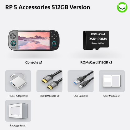 Retroid Pockect 5 Handheld【Pre-configured】Retro Game Console SD865 (34 Emulators / 25K+ Games Pre-installed)