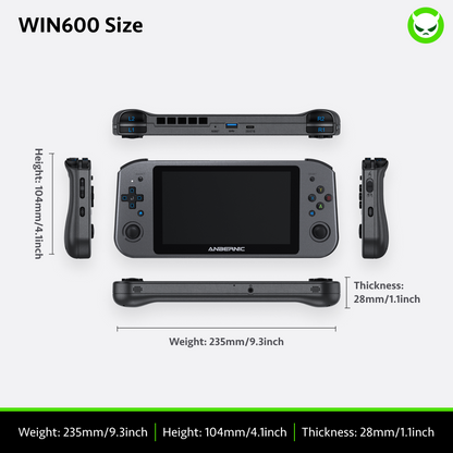 Anbernic  Win600 Handheld Game Console 【30 Emulators & Over 35K Games Pre-installed】