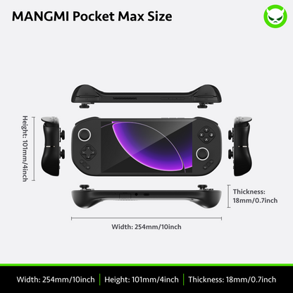 MANGMI Pocket Max | 👍Full Pre-configured🚩SD865 Chipset🚩TMR joystick🚩7' Screen Handheld